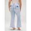 EMMIOL Women’s Flare Wide Leg Jeans Stretchy High Waisted Bell Bottom 2026 Basic Bootcut Denim Pants(Mid Rise Snow Blue)