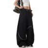 EMMIOL Y2K Baggy Jeans Wide Leg Pants Women High Waist Trousers Trendy(Black)