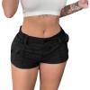 Cargo Shorts for Women Trendy 2025 Summer High Wasited Utility Cut Off Y2k Mini Shorts with Pockets Bottoms(Black)