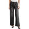 EMMIOL Baggy Jeans Women Straight Leg Mid Rise Boyfriend Wide Leg High Waisted Cute Trendy Y2K Loose Fit Pants Stretchy(009-black1)