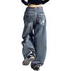 EMMIOL Baggy Jeans for Women, Wide Leg Jeans Plus Size Boyfriends Denim Pants, Y2K Vintage Style Blue