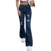 EMMIOL Women’s Flare Wide Leg Jeans Stretchy High Waisted Bell Bottom 2026 Basic Bootcut Denim Pants(High Rise Dark Blue)