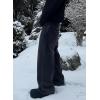 Mens Baggy Jeans Wide Leg, Black Skater Striped Jnco Y2k Denim Pants Oversized Streetwear, Blue Y2k Clothes with Design(Black+non-striped)