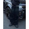 Mens Baggy Jeans Wide Leg, Black Skater Striped Jnco Y2k Denim Pants Oversized Streetwear, Blue Y2k Clothes with Design(Black+non-striped)