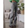EMMIOL Jeans for Women High Waisted Women’s Jeans with Star Patches, Vintage Y2K Denim Pants,Flare Style(Grey-pink Flare)