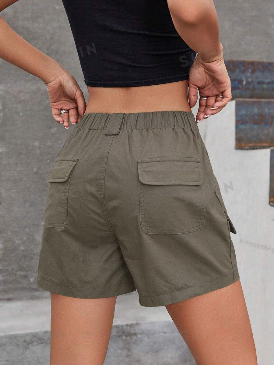 image:imageEMMIOL Womens Cotton Casual MultiPockets Relaxe Fit Jeans Shorts Womens Cargo Summer Leitch Shorts Denim Cargo Shorts