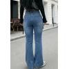 EMMIOL Flare Jeans for Women Trendy, Mid-High Waist Bootcut Bell Bottom Jeans, Stretchy Denim Y2K Pants with Pockets(D-denim Blue)