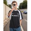 EMMIOL Men’s T Shirts Oversized Short Sleeves Unisex Loose Solid Streetwear Tee Crew Neck Cotton Tops(Black-d)