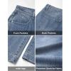 EMMIOL Women Wide Leg Jeans Mid-Low Waist Baggy Jeans Loose Boyfriends Jeans Y2K 90s Denim Pants(Blue-spider)