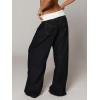 EMMIOL Women Y2K 90S Hip Hop Baggy Jeans Boyfriend Wide Leg Denim Pants Mid-High Rise Loose Streetwear Outfits(Black)