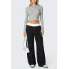 EMMIOL Women Y2K 90S Hip Hop Baggy Jeans Boyfriend Wide Leg Denim Pants Mid-High Rise Loose Streetwear Outfits(Black)