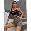 EMMIOL Women’s Cotton Casual Multi-Pockets Relaxe Fit Jeans Shorts Women’s Cargo Summer Leitch Shorts Denim Cargo Shorts