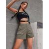 EMMIOL Women’s Cotton Casual Multi-Pockets Relaxe Fit Jeans Shorts Women’s Cargo Summer Leitch Shorts Denim Cargo Shorts