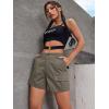 EMMIOL Women’s Cotton Casual Multi-Pockets Relaxe Fit Jeans Shorts Women’s Cargo Summer Leitch Shorts Denim Cargo Shorts