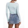 EMMIOL Womens Jean Skirt Stretch Casual 2026 Summer Short Dress Basic Fringed Slim Fit Denim Pencil Skirts