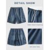 EMMIOL Y2k Baggy Cargo Jorts for Men, Medium Blue+Black, Mens Jean Shorts Denim Shorts, Loose fit Vintage Streetwear Summer