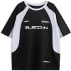 EMMIOL Men’s T Shirts Oversized Short Sleeves Unisex Loose Solid Streetwear Tee Crew Neck Cotton Tops(Black-d)