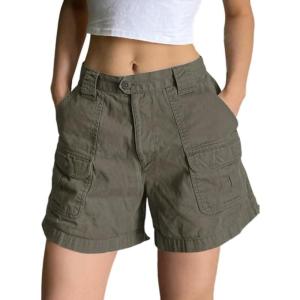 EMMIOL Women’s Cotton Casual Multi-Pockets Relaxe Fit Jeans Shorts Women’s Cargo Summer Leitch Shorts Denim Cargo Shorts