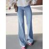 EMMIOL Women’s Flare Wide Leg Jeans Stretchy High Waisted Bell Bottom 2026 Basic Bootcut Denim Pants(B-denim Blue)
