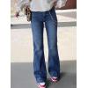 EMMIOL Women’s Flare Wide Leg Jeans Stretchy High Waisted Bell Bottom 2026 Basic Bootcut Denim Pants(B-mid Blue)