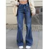 EMMIOL Women’s Flare Wide Leg Jeans Stretchy High Waisted Bell Bottom 2026 Basic Bootcut Denim Pants(B-mid Blue)