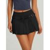 EMMMIOL Denim Mini Skirt for Women – Mid-Low Waisted Stretch Side Zipper Skort Y2k Casual Jean Skirts with Shorts Underneath(Black-055)