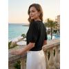 Shrug Sweaters for Women – Wool Blend Short Sleeve Button Down Cardigan Trendy Lightweight Tops Bolero Shrug(Black)