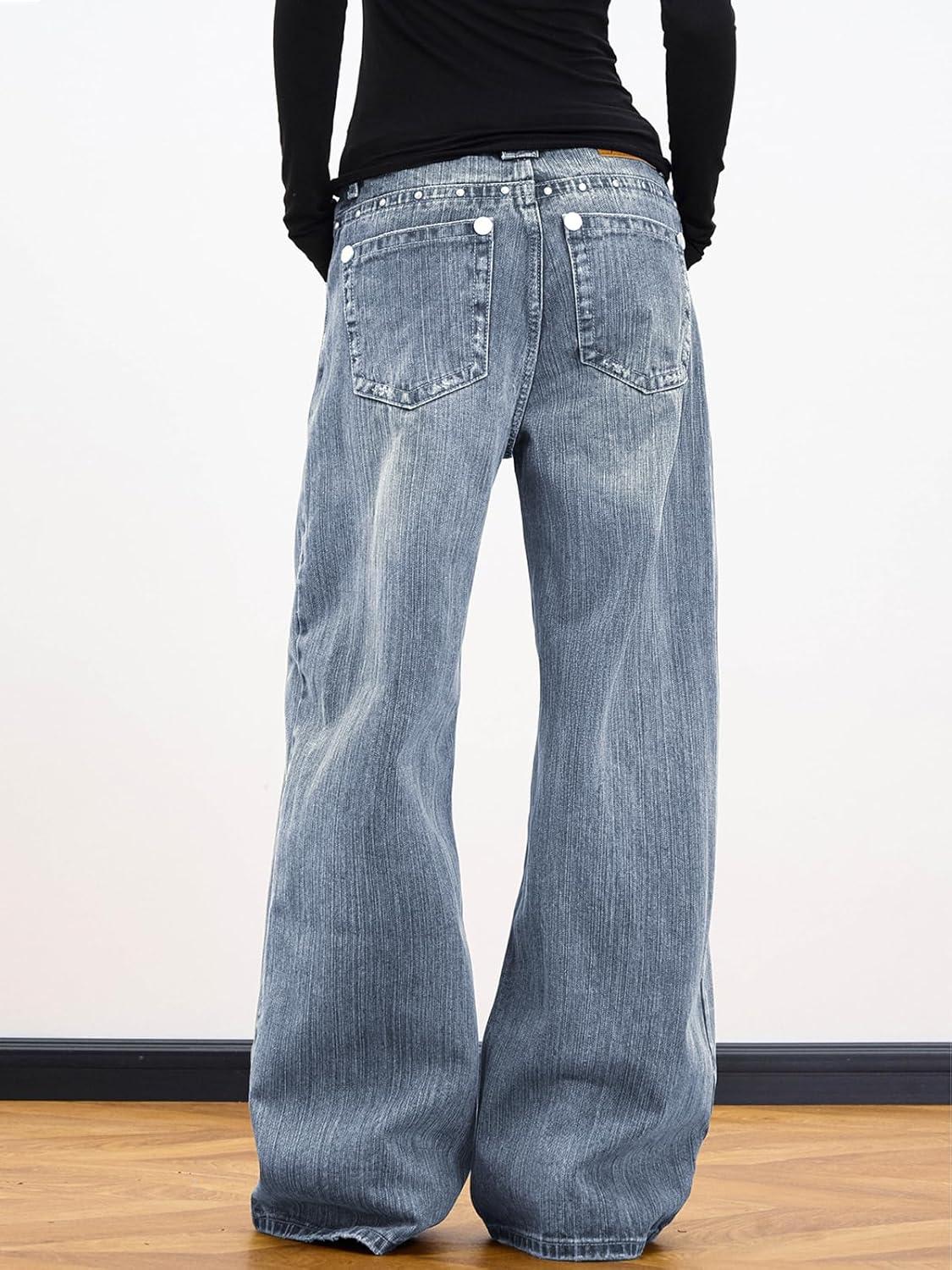 image:imageEMMIOL Women Boyfriends Hip Hop 90s Vintage Baggy Jeans Loose Denim Pants MidLow Waist JeansBb001light Blue