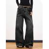 EMMIOL Women Boyfriends Hip Hop 90s Vintage Baggy Jeans Loose Denim Pants Mid-Low Waist Jeans(Bb001-black)