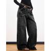 EMMIOL Women Boyfriends Hip Hop 90s Vintage Baggy Jeans Loose Denim Pants Mid-Low Waist Jeans(Bb001-black)