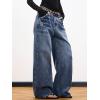 EMMIOL Women Boyfriends Hip Hop 90s Vintage Baggy Jeans Loose Denim Pants Mid-Low Waist Jeans(Bb001-dark Blue)