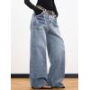 EMMIOL Women Boyfriends Hip Hop 90s Vintage Baggy Jeans Loose Denim Pants Mid-Low Waist Jeans(Bb001-light Blue)