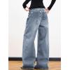 EMMIOL Women Boyfriends Hip Hop 90s Vintage Baggy Jeans Loose Denim Pants Mid-Low Waist Jeans(Bb001-light Blue)