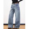 EMMIOL Women Boyfriends Hip Hop 90s Vintage Baggy Jeans Loose Denim Pants Mid-Low Waist Jeans(Bb001-light Blue)
