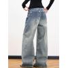 EMMIOL Women Boyfriends Hip Hop 90s Vintage Baggy Jeans Loose Denim Pants Mid-Low Waist Jeans(Bb001-retro Blue)
