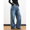 EMMIOL Women Boyfriends Hip Hop 90s Vintage Baggy Jeans Loose Denim Pants Mid-Low Waist Jeans(Bb002-blue)