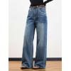 EMMIOL Women Boyfriends Hip Hop 90s Vintage Baggy Jeans Loose Denim Pants Mid-Low Waist Jeans(Bb002-blue)