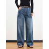 EMMIOL Women Boyfriends Hip Hop 90s Vintage Baggy Jeans Loose Denim Pants Mid-Low Waist Jeans(Bb002-blue)