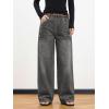EMMIOL Women Boyfriends Hip Hop 90s Vintage Baggy Jeans Loose Denim Pants Mid-Low Waist Jeans(Bb002-gray Black)