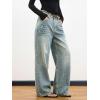 EMMIOL Women Boyfriends Hip Hop 90s Vintage Baggy Jeans Loose Denim Pants Mid-Low Waist Jeans(Bb002-old Blue)