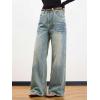 EMMIOL Women Boyfriends Hip Hop 90s Vintage Baggy Jeans Loose Denim Pants Mid-Low Waist Jeans(Bb002-old Blue)