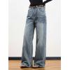 EMMIOL Women Boyfriends Hip Hop 90s Vintage Baggy Jeans Loose Denim Pants Mid-Low Waist Jeans(Bb002-sky Blue)