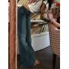 EMMIOL Women Mid-High Waisted Flare Jeans Y2K 90s Vintage Stretchy Bootcut Wide Leg Denim Pants Bell Bottom(Dark Blue)