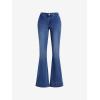 EMMIOL Women Mid-High Waisted Flare Jeans Y2K 90s Vintage Stretchy Bootcut Wide Leg Denim Pants Bell Bottom(Dark Blue-007)