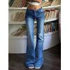 EMMIOL Women Mid-High Waisted Flare Jeans Y2K 90s Vintage Stretchy Bootcut Wide Leg Denim Pants Bell Bottom(Faded Denim)