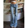 EMMIOL Women Mid-High Waisted Flare Jeans Y2K 90s Vintage Stretchy Bootcut Wide Leg Denim Pants Bell Bottom(Light Blue)