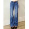 EMMIOL Women Mid-High Waisted Flare Jeans Y2K 90s Vintage Stretchy Bootcut Wide Leg Denim Pants Bell Bottom(Light Blue-007)