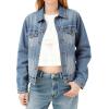 EMMIOL Womens Jean Jackets Long Sleeve Double-breasted Button Casual Denim Coat with Pockets(Z2-sky Blue)