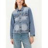 EMMIOL Womens Jean Jackets Long Sleeve Double-breasted Button Casual Denim Coat with Pockets(Z2-sky Blue)