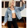 EMMIOL Womens Jean Jackets Long Sleeve Double-breasted Button Casual Denim Coat with Pockets(Z3-blue)